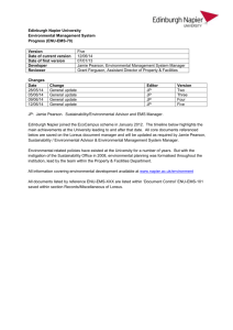 Edinburgh Napier University 2012 - 2015 ENU-EMS-70