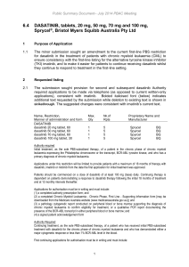 Public Summary Document (PSD) July 2014 PBAC Meeting