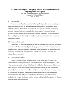 2011 D-Lab Nigeria Micro Grid Report