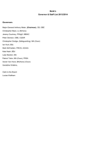 Governor & Staff List 2013/2014