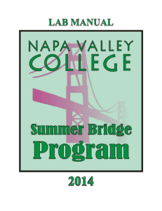 Summer Bridge Lab Manual 2014