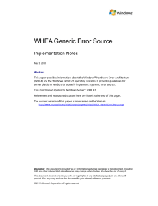 Generic Error Source