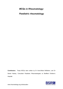 Paediatric rheumatology - The British Society for Rheumatology