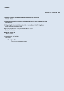 Contents: Volume 52 Number 4 2014 2 Spoken Grammar and Its