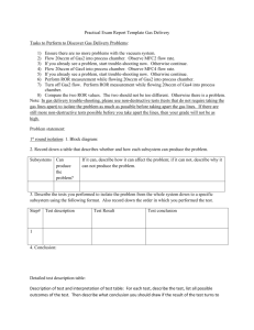 Practical Exam Report Template Gas Delivery
