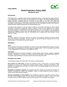 CN Child Protection Policy Revised 2012