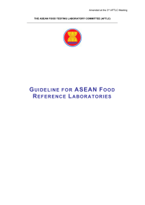 Guideline for ASEAN Food Reference Laboratioes