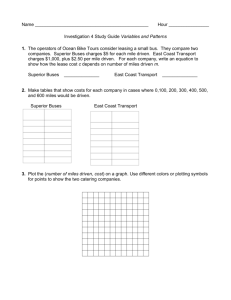 Name Hour Investigation 4 Study Guide Variables and Patterns 1