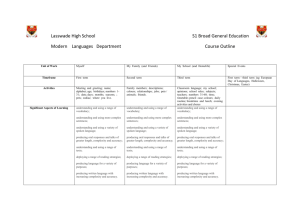 Modern Languages - Lasswade High School Centre