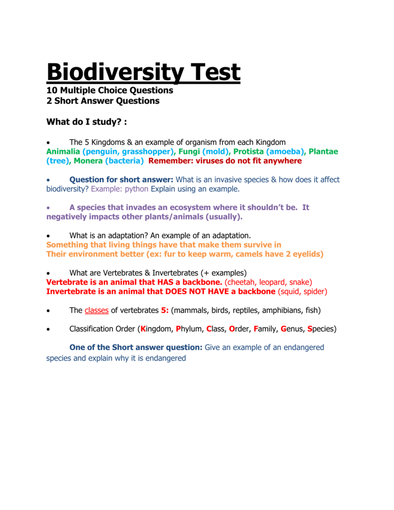 biodiversity-test-10-multiple-choice-questions-2-short