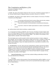 NSSLHA Constitution - University of Northern Colorado