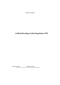 Artificial Breeding (Cattle) Regulations 1978