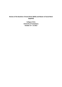 Review of the Bachelor of Social Work