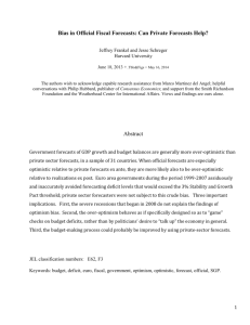 Bias in Official Fiscal Forecasts