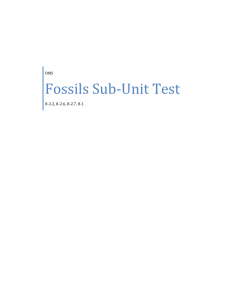 Fossils Sub-Unit Test