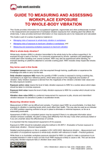 Guide to Measuring and Assessing Whole Body Vibration