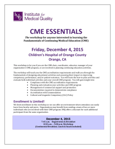 CME - Institute for Medical Quality