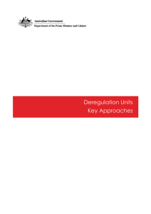 Deregulation Units Key Approaches booklet