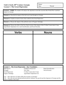 Unit 6 Lesson 1 – The Great Depression Notes Sheet