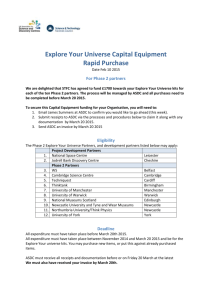 Information on Additional Capital Funding for Partners Equipment