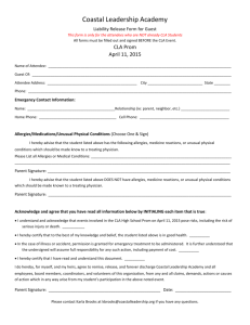 Guest Liability Form- Please print
