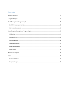 ChEn 477 Linear Analysis VBA Tool Instructions (Dr. Baxter)