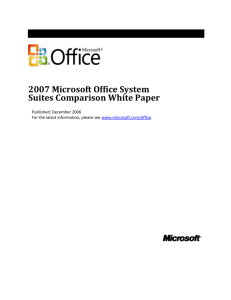 2007 Office Suites Comparison Whitepaper