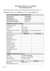 BPEX MODEL TEMPLATE 3.5 3C APPENDIX Accident