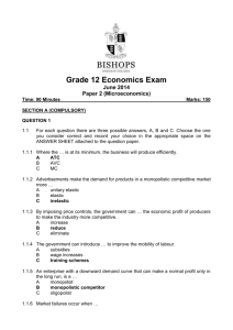 Grade 12 Economics Exam June 2014 Paper 2