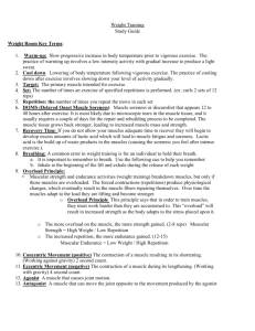 Weight Room Study Guide