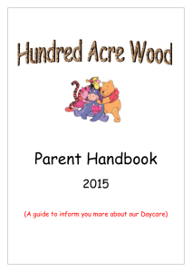 Parent handbook - Hundred Acre Wood Creche