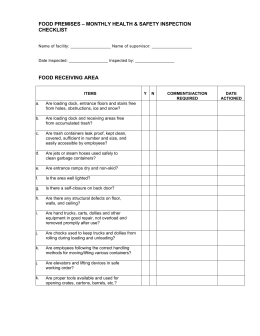 Residential Inspection Checklist