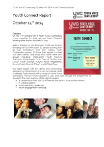 Youth Voice Canterbury October 14th 2014 Youth Connect Report