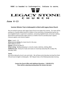Summer Mission Trip to Indianapolis to Work with Legacy Stone