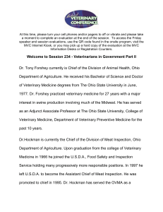 Welcome to Session 234 - Veterinarians in Government Part II