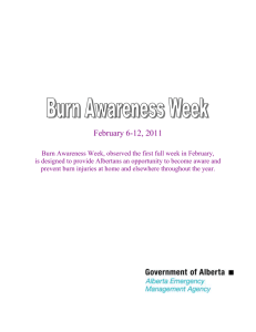 Burn Awareness Week - 2011 - Alberta Emergency Management