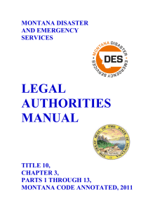 Legal Authorities Manual - Department of Military Affairs