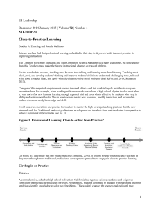Close-to-Practice Learning - Institute for Student Achievement