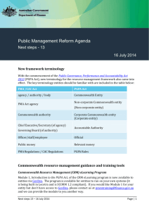 Next Steps 16 July 2014 - Public Management Reform Agenda