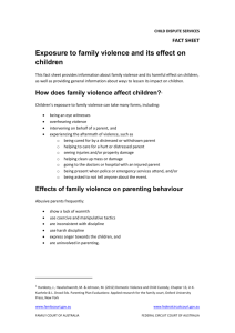 Exposure to family violence and its effect on children