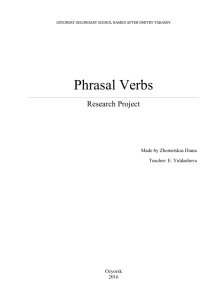 Chapter 2. History of the phrasal verbs