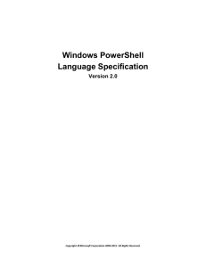 Windows PowerShell Specification