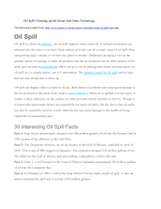 OIL SPILL LAB 0116