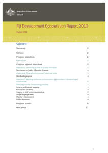 Fiji Development Cooperation Report 2010