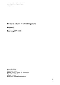 Northern Futures Tourism Programme Proposal