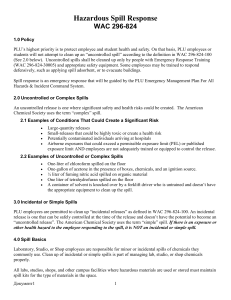 Spill Response Procedures