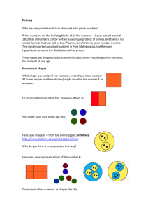 Primes - Suffolk Maths