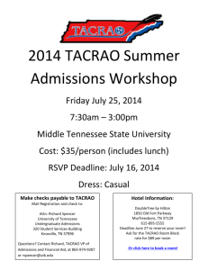2014 TACRAO Summer Admissions Workshop