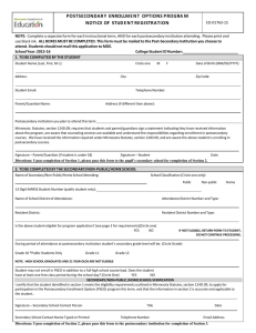 postsecondary enrollment options program notice of student