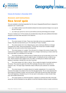 Answers: Sea level quiz